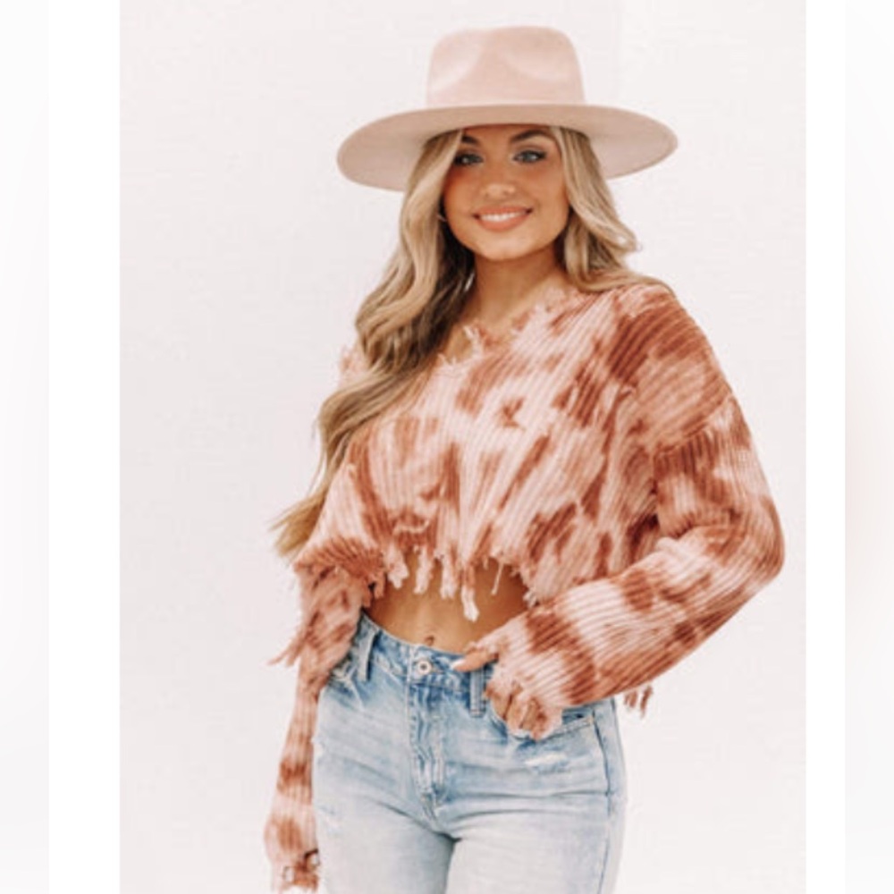 Tie dye cropped sweater